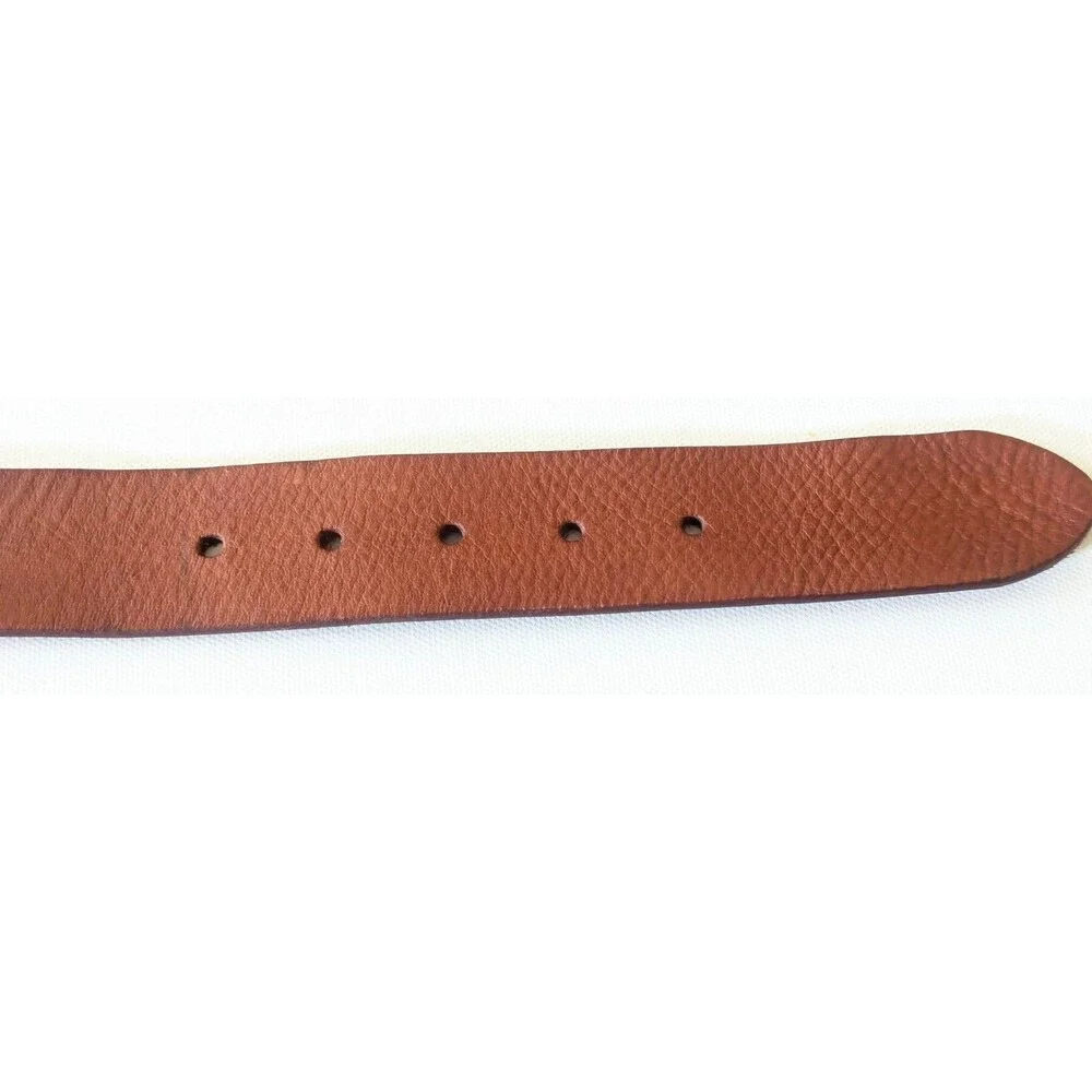 Vtg Silpada Genuine Italian Leather Brown Silver Tone Buckle Belt Women’s Large